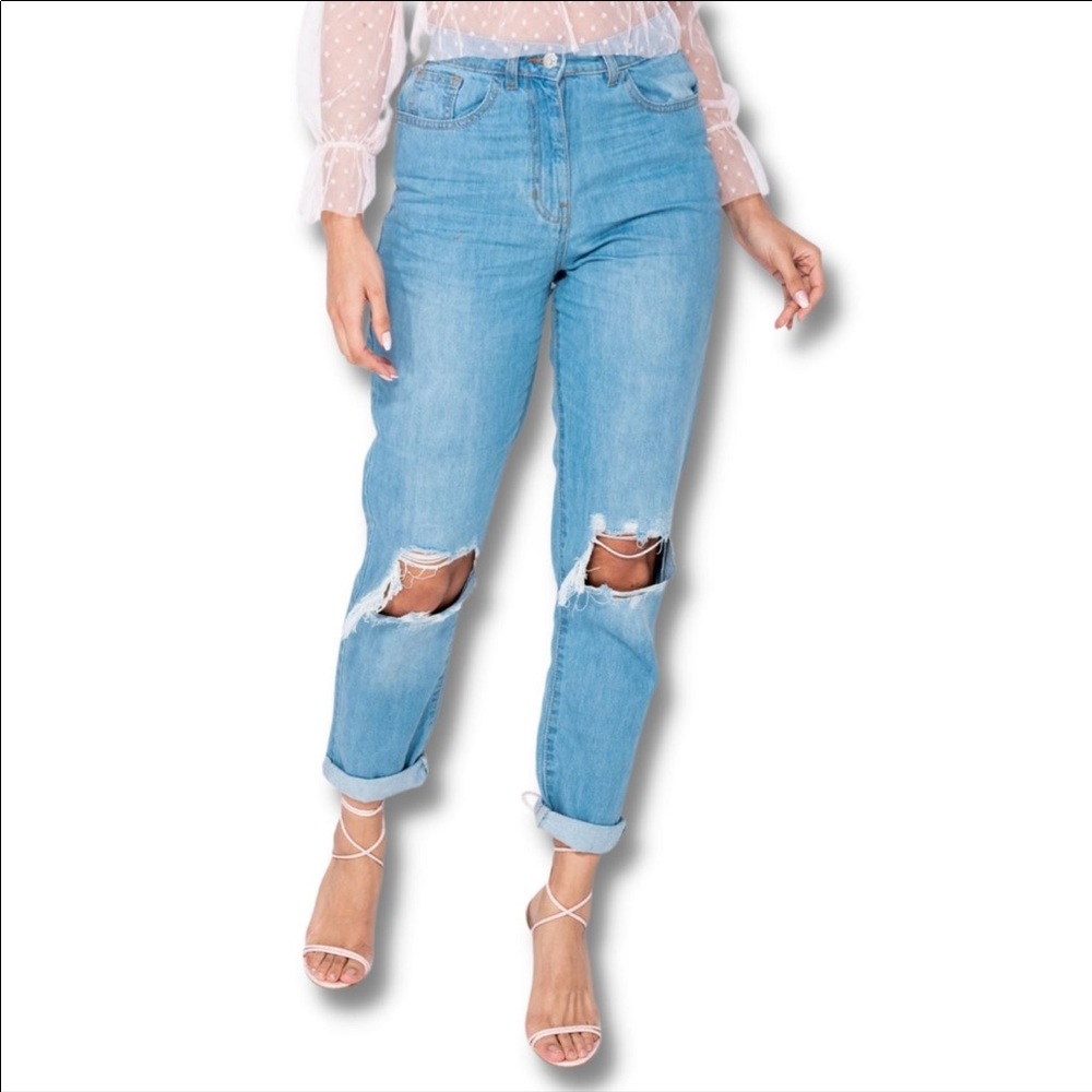 Turn up Hem Boyfriend Jeans